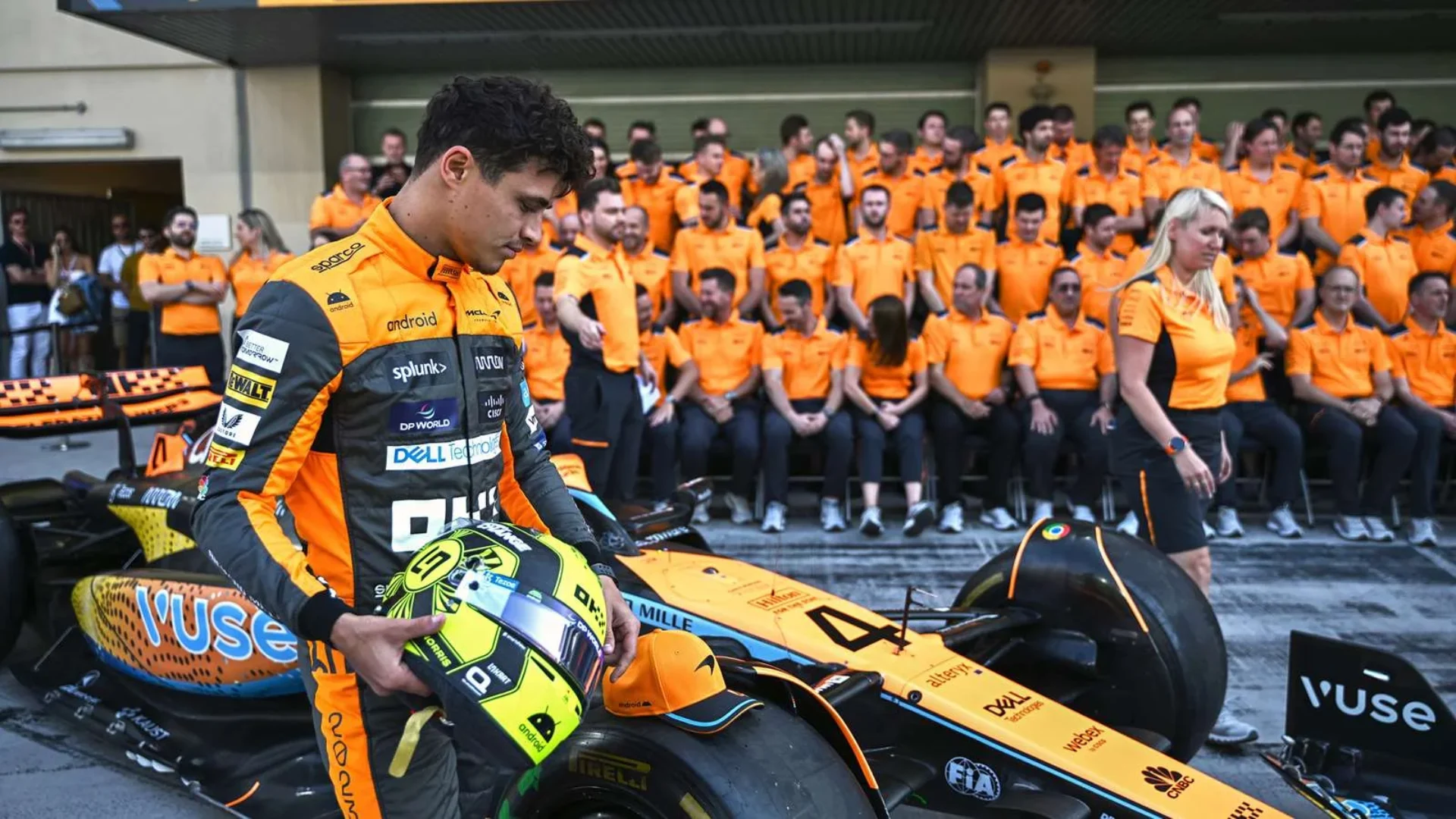 El piloto Lando Norris prueba y opina de F1 2024