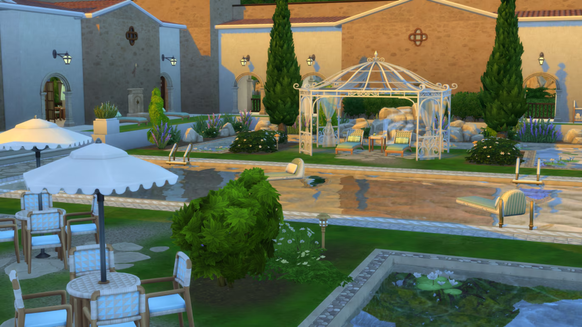 Los kits Retiro en la Riviera y Bistró Acogedor llegan mañana a Los Sims 4