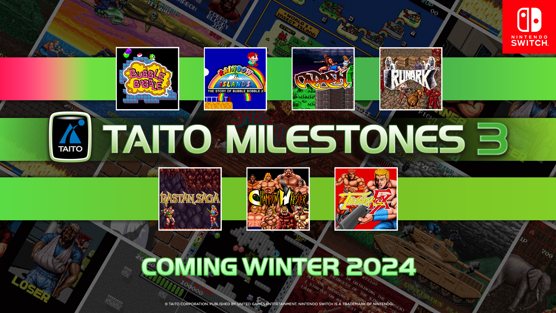 Taito Milestones 3 trae nuevos clásicos a Nintendo Switch