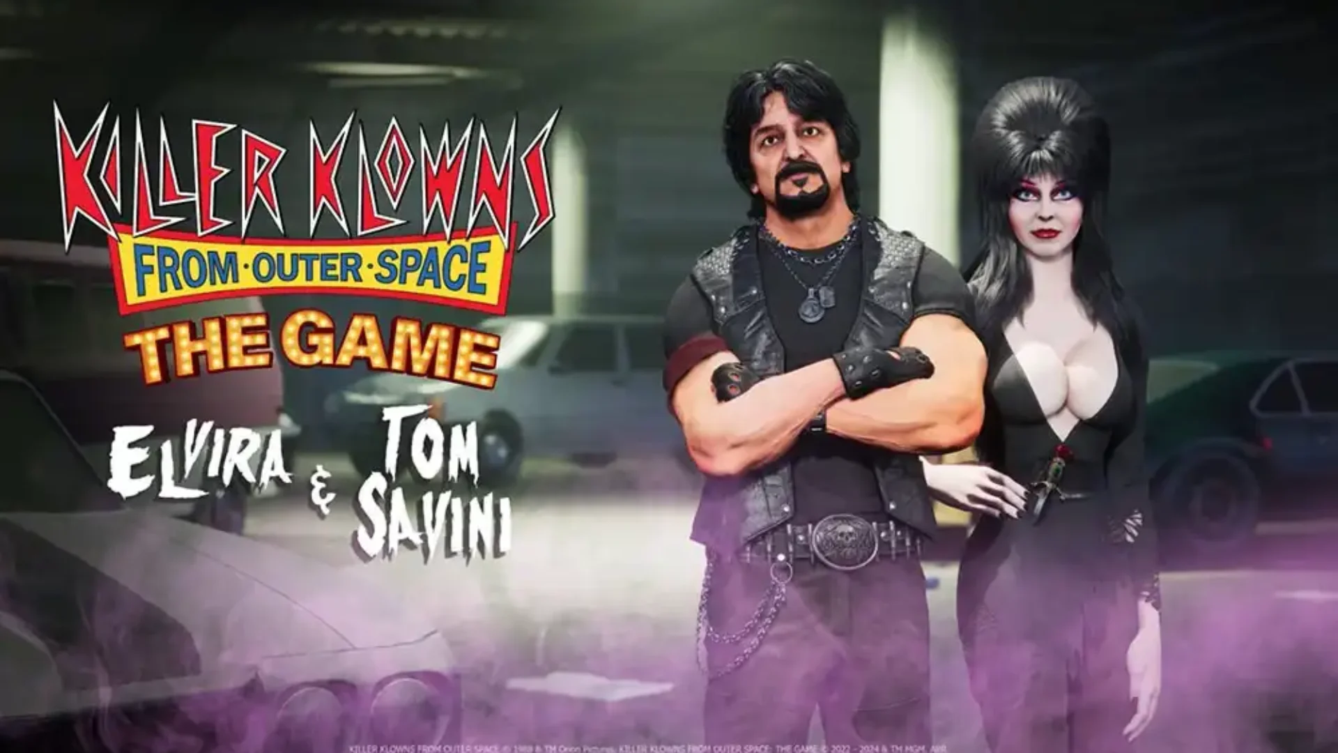 Killer Klowns From Outer Space The Game - Elvira y Tom Savini