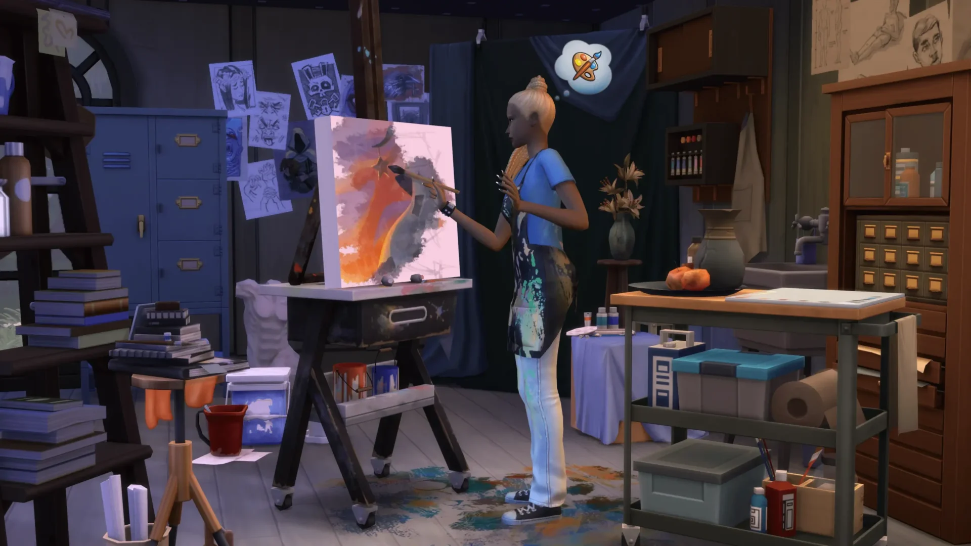 Los Sims 4 - Estudio de Arte y Cuarto de Cuentos