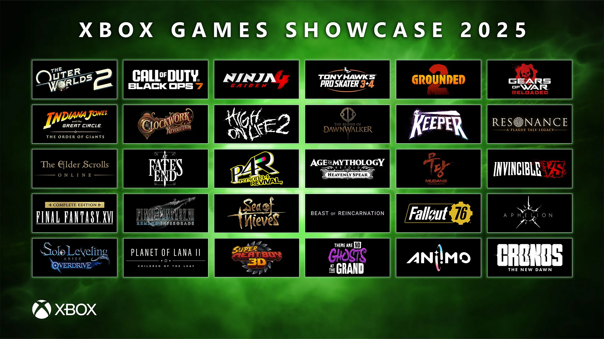 Xbox Game Showcase 2025 - Anuncios