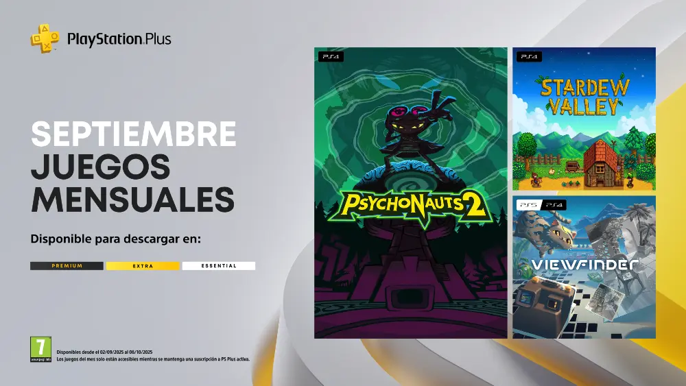 PlayStation Plus - Septiembre 2025