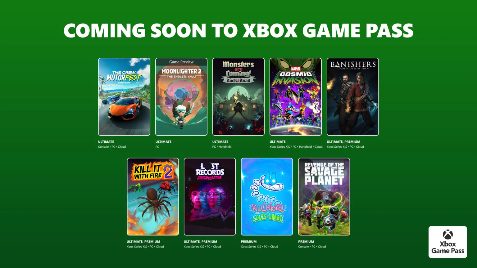 Xbox Game Pass - Noviembre 2025