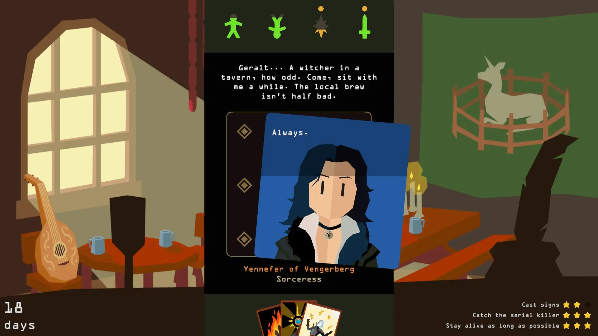 Reigns: The Witcher se desliza a PC y dispositivos móviles