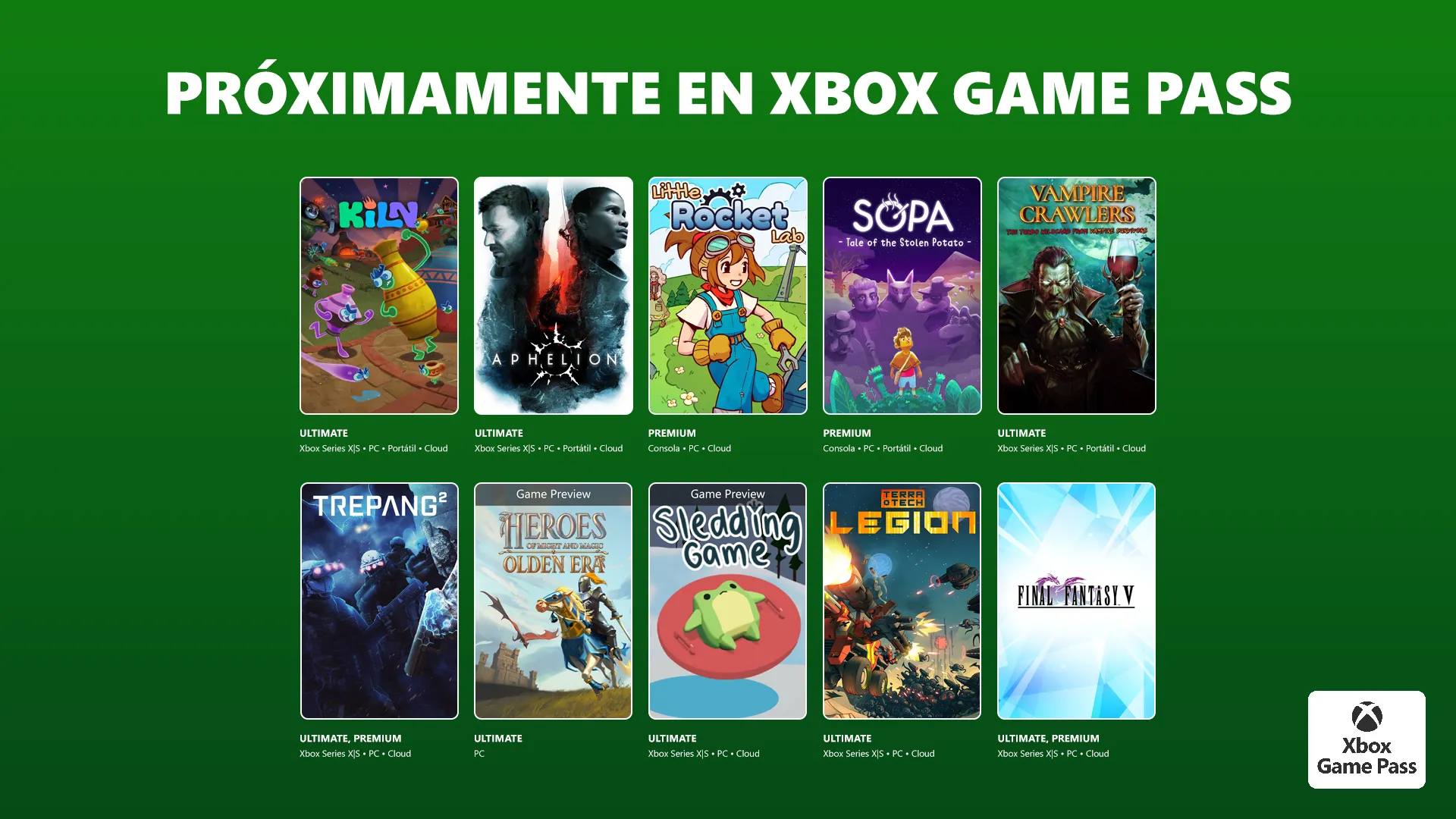 Xbox Game Pass - Abril 2026